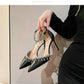 Comemore 2025 White Wedding Bridesmaid Shoes Satin Fashion Rhinestone Fringe Chain High Heels Black Temperament Elegance Pumps