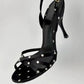 2025 new Polka dot black and white with a group of high heels with sandals women's high heels go out light sexy women's shoes