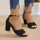 SIZE 45 New Summer Sexy Fish Mouth Shoes Hollow Roman Sandals Thick Beaded Open Toe High Heels Women Summer Sexy Women's Sandals