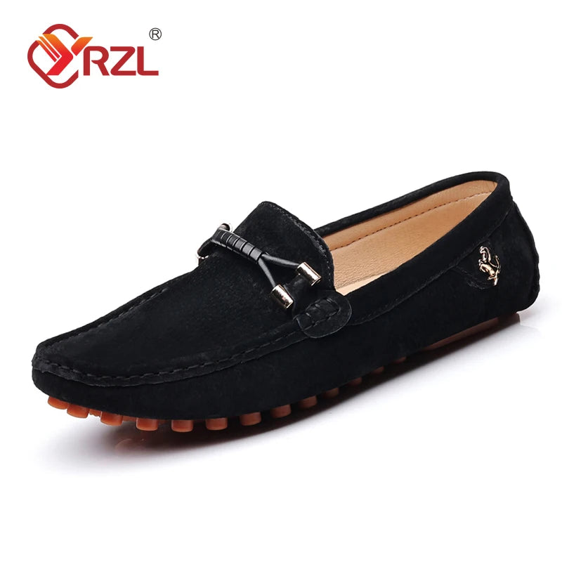 Men Suede Leather Loafers Shoes | Slip on Non-slip Driving Loafers for Men