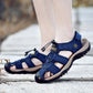 Summer Men Sandals Genuine Leather Mens Casual Shoes Outdoor Men Leather Sandals for Men Beach Shoes Roman Shoes Plus Size 38-48
