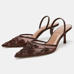Mesh Kitten Heel Slingbacks — EnigmaParis Summer Edit