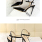 86-1 Style Simple Slim Ultra High Heel Shallow Painted Leather Sexy Nightclub Slimming One-word Strap Women Cool Shoes