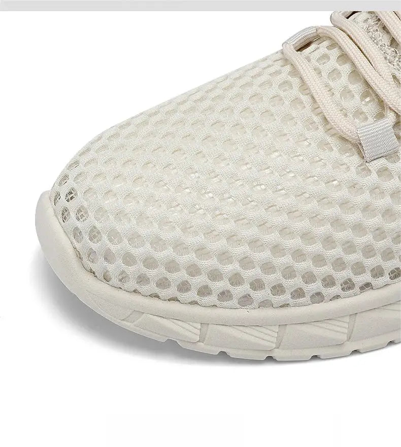 Men's Shoes Summer Hollow Mesh Breathable Shoes Men Casual Sports Running Sneakers Fashion Comfortable Mens Beach Shoes