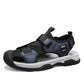 Sandals for Men's Summer New Cowhide Casual Beach Shoes, Genuine Leather for Men's Anti Slip Middle-aged Sandals and Slippers