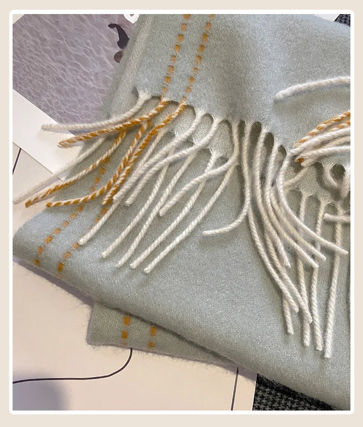 High-Quality 100% Wool Scarf | Women's Classic Soft Cashmere Muffler | EnigmaParis