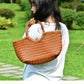 Handbags Women's Genuine Leather Shoulder Bag Weaving Casual Shopping Bag Vintage Big Tote Purse Cowhide Cross Hand Bags Lady