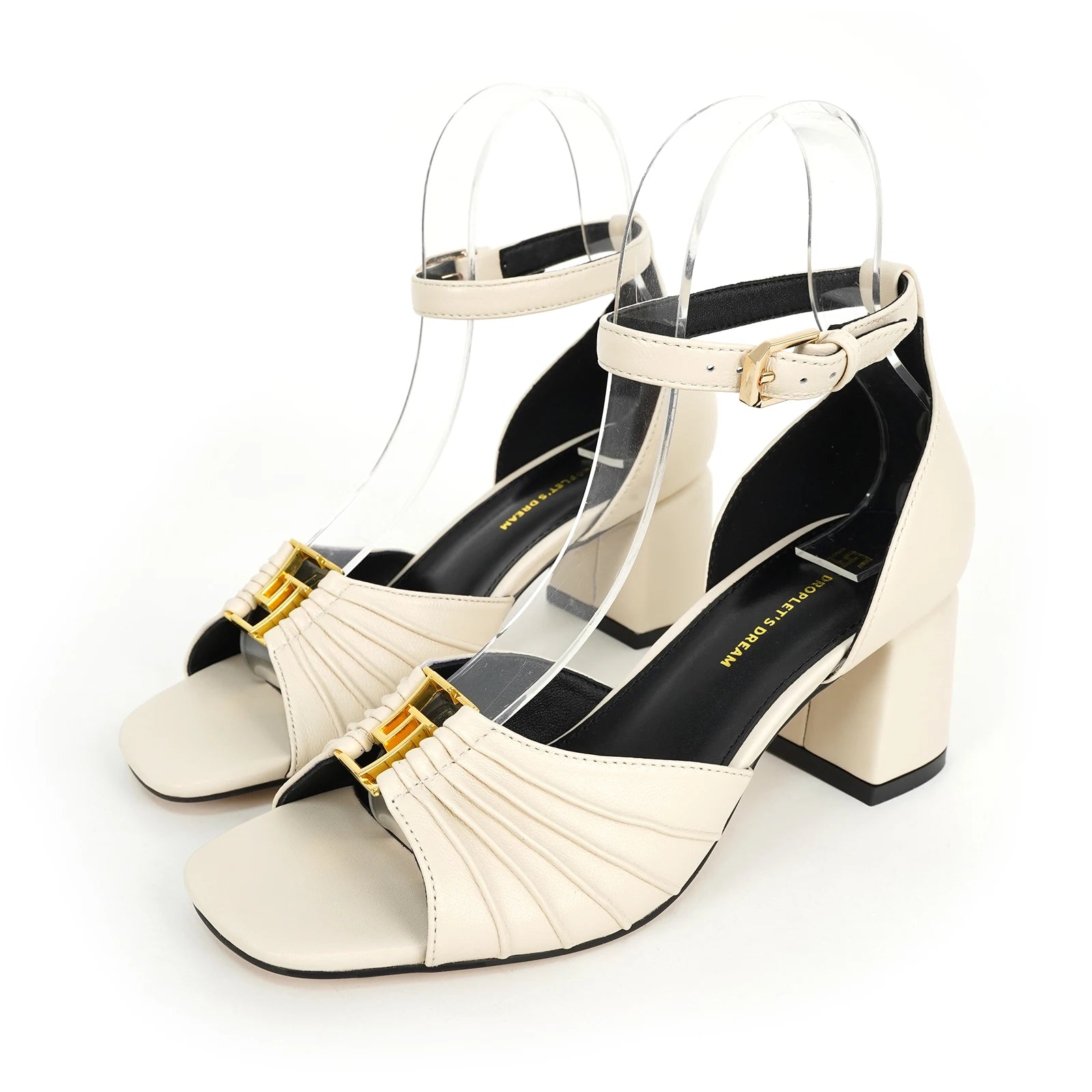 2025 Women's Summer Open toed Fashion Coarse Heel Sandals Italian Design GJ Luxury Brand Outdoor High Heel Non slip Sandals