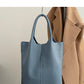 Genuine Leather Commuter Tote Bag Simple Ladies Soft Cowhide Tote Shoulder Handbag Large Capacity Women Bucket Bag 2025 New