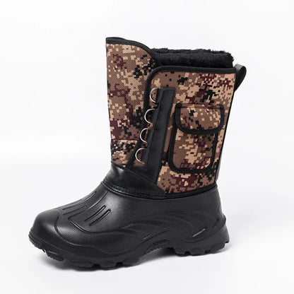Winter Men's Outdoor Boots Warm Waterproof Snow Boots for Men Fishing Men's Non-slip Hiking Boots Male Sneakers Work