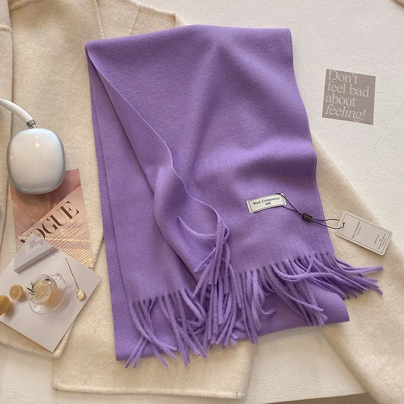 Luxury Cashmere Wool Winter Scarf | Warm Pashmina Shawl | Stylish Wrap for Women 2024