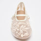 Embroidery Pearl Mesh Ballet Flats Women Fashion Hollow Round Toe Flat Sandals Elegant Comfortable Belt Buckle Mary Jane Shoes