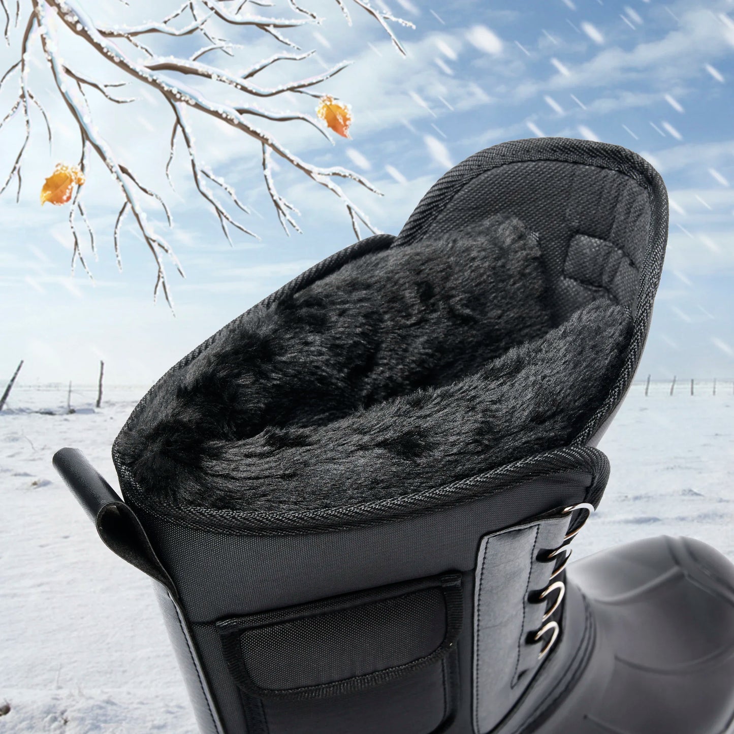 Winter Men's Outdoor Boots Warm Waterproof Snow Boots for Men Fishing Men's Non-slip Hiking Boots Male Sneakers Work