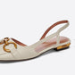 Retro Women Sandals Fashion Low-heeled Shoes Slingback Suede Office Ladies Shoes High Quality Elegant Slip on Woman Flat Sandals