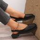 Leather Toe Cap Sandals for Women 2024 New Flat Bottomed Square Toe Single Shoes, Retro Exterior Wear, Anti Slip Beach Slippers