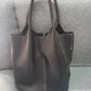 Genuine Leather Commuter Tote Bag Simple Ladies Soft Cowhide Tote Shoulder Handbag Large Capacity Women Bucket Bag 2025 New