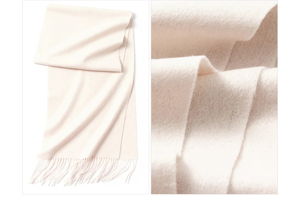 Solidlove 100% Wool Winter Scarf | Women's Fashion Cashmere Poncho Wrap | Elegant Scarves for Ladies | EnigmaParis