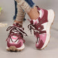 New Women Sneakers Mesh Breathable Platform Sneakers Women Casual Lace Up Outdoor Women Shoes Low Top Sneakers Zapatos De Mujer