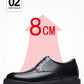 8-10cm Height Increasing Shoes for Men Summer Autumn Inside High Shoes Men's Hollow Business Dress Men's Elevator Leather Shoes