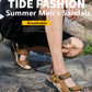 New Men's Sandals Soft Genuine Leather Sandals Shoes Men Large Size Outdoor Summer Shoes Comfort Beach Sandals Roman Men Shoes