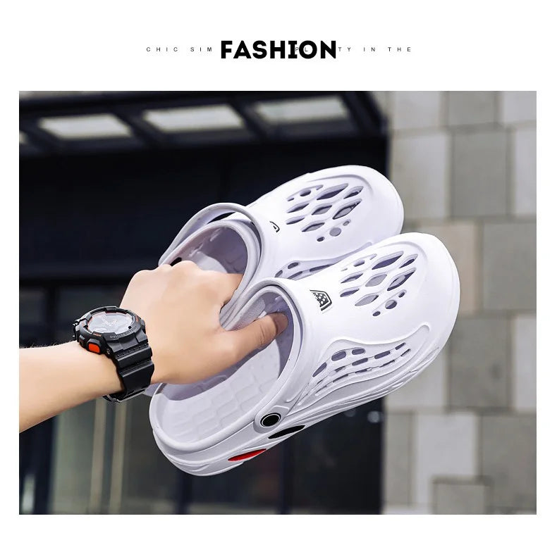 Summer Men Sandals | Light EVA Men's Casual Shoes | Hole Shoes Clogs | Outdoor Male Beach Flat Slippers