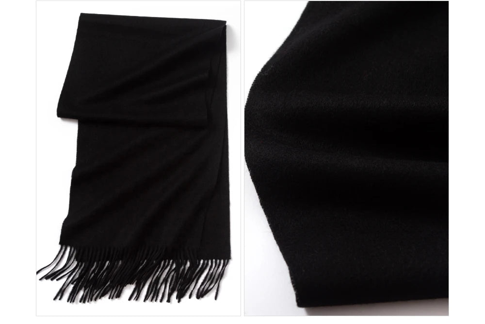 Solidlove 100% Wool Winter Scarf | Women's Fashion Cashmere Poncho Wrap | Elegant Scarves for Ladies | EnigmaParis