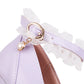 Summer Ladies Platform High Heels Cute Bow Lace Princess Mary Jane Lolita Shoes Blue Purple Party  Dress Pumps Big size 33 43