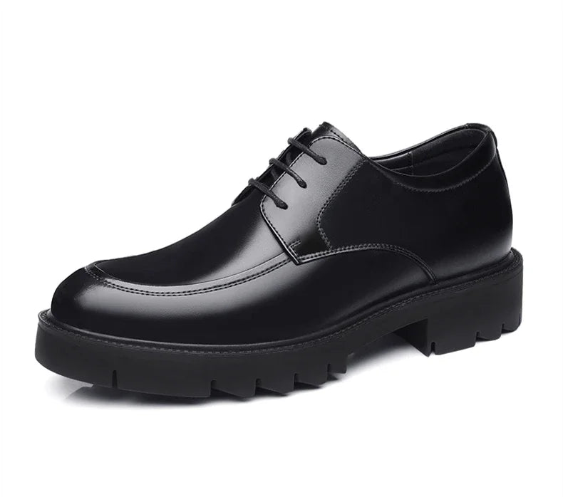 8-10cm Height Increasing Shoes for Men Summer Autumn Inside High Shoes Men's Hollow Business Dress Men's Elevator Leather Shoes