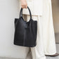 Genuine Leather Commuter Tote Bag Simple Ladies Soft Cowhide Tote Shoulder Handbag Large Capacity Women Bucket Bag 2025 New