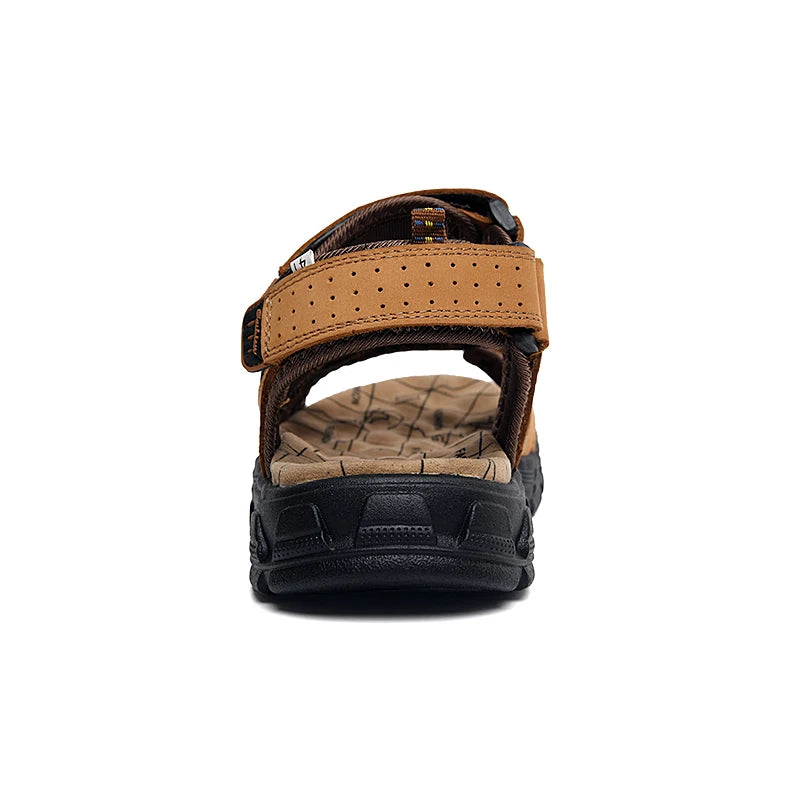 Brand Classic Mens Sandals Summer Genuine Leather Sandals Men Outdoor Casual Lightweight Sandal Fashion Men Sneakers Size 38-46