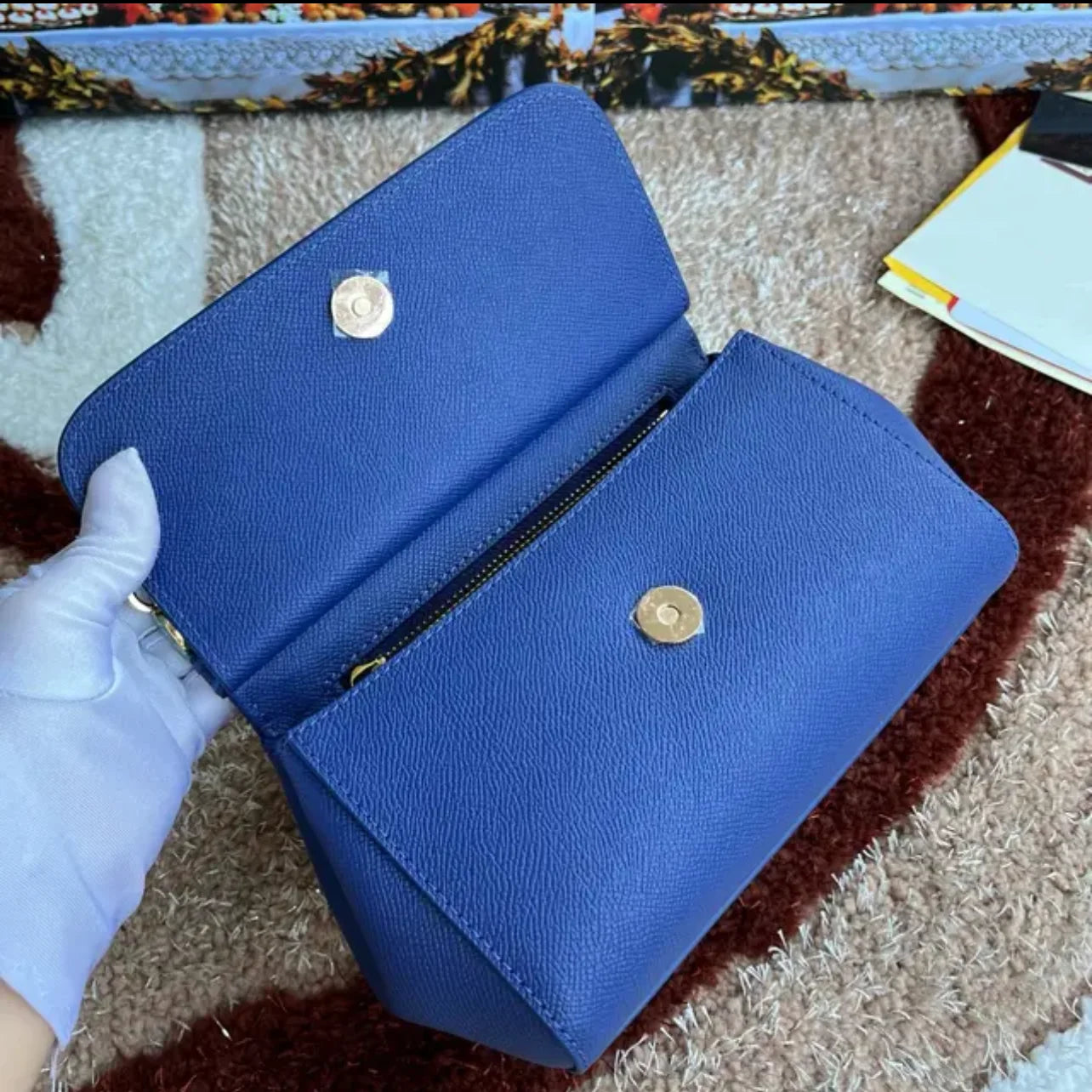 2025 New Hand Print Cowhide Bags For Women Luxury Designer Shoulder Bag Fashion Ladies Handbags