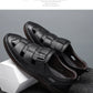 Leather Sandals Baotou 2025 Summer New Genuine Leather Breathable Hollow Porous Shoes Men's Tendon Soft Bottom Middle-Aged Dad S