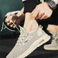 Men's Shoes Summer Hollow Mesh Breathable Shoes Men Casual Sports Running Sneakers Fashion Comfortable Mens Beach Shoes