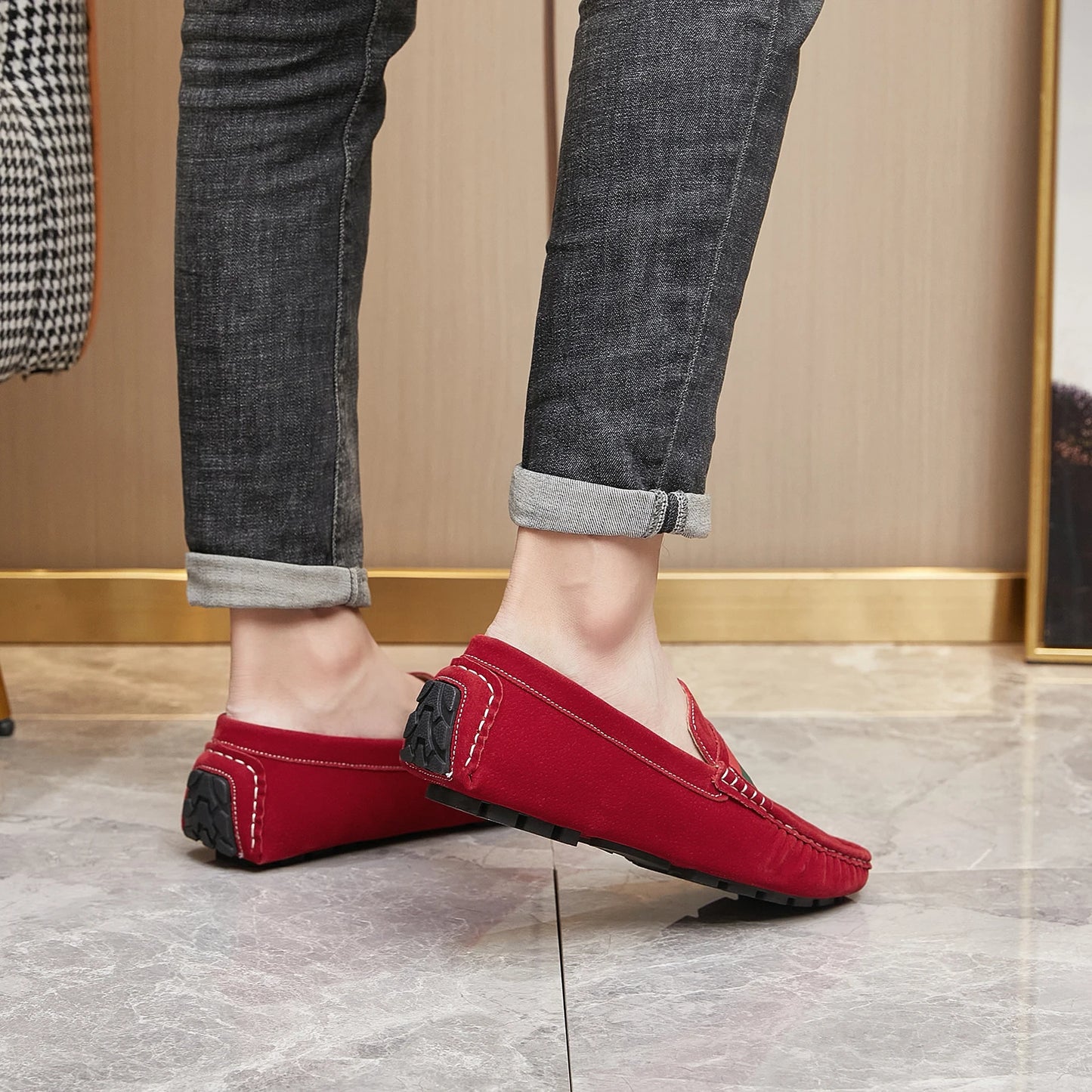 Men Suede Loafers | Comfortable Slip on Moccasins