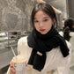 Winter Wool Scarf for Women | Solid Color Cashmere Knitted Muffler | Korean Style | EnigmaParis