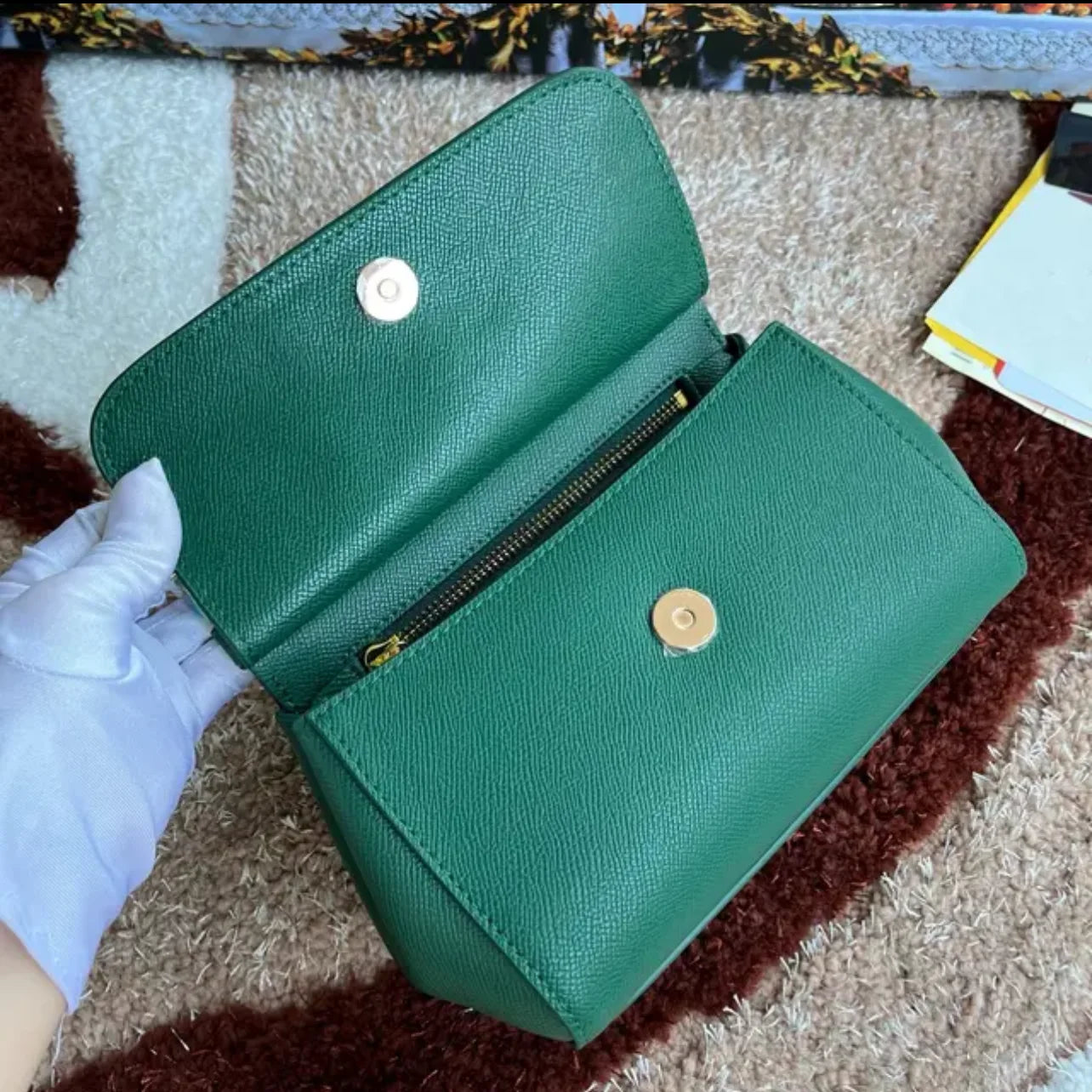 2025 New Hand Print Cowhide Bags For Women Luxury Designer Shoulder Bag Fashion Ladies Handbags