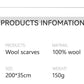 Solidlove 100% Wool Winter Scarf | Women's Fashion Cashmere Poncho Wrap | Elegant Scarves for Ladies | EnigmaParis