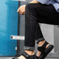 A Pair of Non-Slip Men's Sandals for Summer New Wear-Resistant Breathable Simple White-Soled Men's Business Beach Shoes