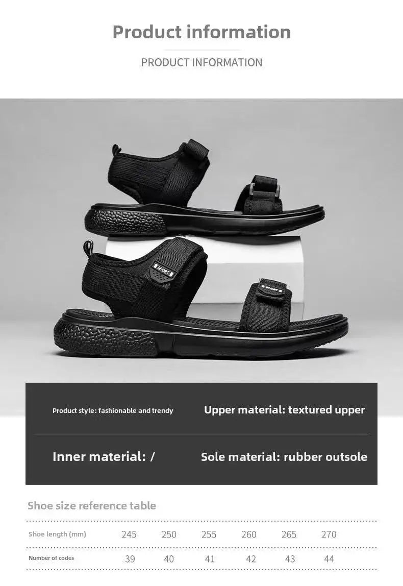 A Pair of Non-Slip Men's Sandals for Summer New Wear-Resistant Breathable Simple White-Soled Men's Business Beach Shoes