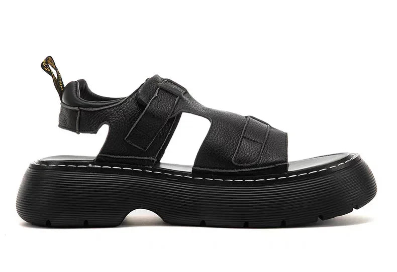 Men's Fashionable Genuine Leather Sandals 2023 Summer New Style Casual Sports Shoes Soft Bottom Anti-Slip Slippers