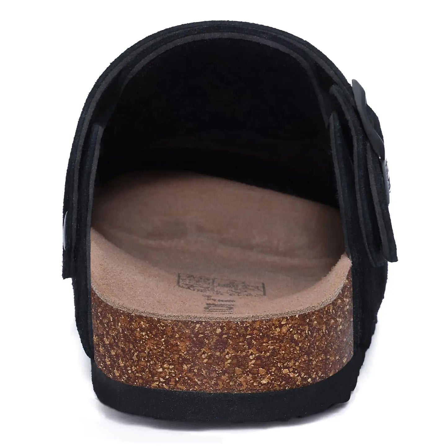 Crestar Women's Suede Clogs with Adjustable Strap Fashion Cork Footbed Genuine Leather Mules Outdoof New Slip on Potato Shoes