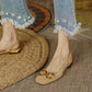 Retro Women Sandals Fashion Low-heeled Shoes Slingback Suede Office Ladies Shoes High Quality Elegant Slip on Woman Flat Sandals