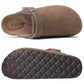 Crestar Women's Suede Clogs with Adjustable Strap Fashion Cork Footbed Genuine Leather Mules Outdoof New Slip on Potato Shoes