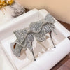 Bling Sequins Wedding Shoes for Women Bride 2025 Elegant Pointed Toe Thin Heels Pumps Woman Silver Crystal High Heels for Ladies