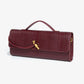Burgundy bag cherry red envelope wine red envelope upscale new handbag European and American fashion crocodile flip hand organ b