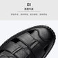 Leather Sandals Baotou 2025 Summer New Genuine Leather Breathable Hollow Porous Shoes Men's Tendon Soft Bottom Middle-Aged Dad S