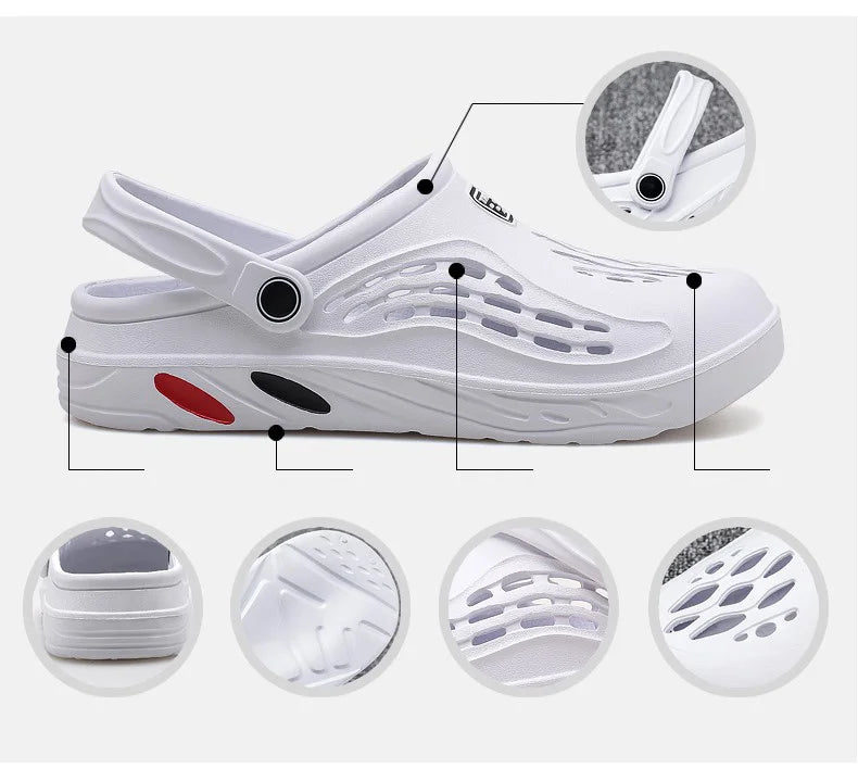 Summer Men Sandals | Light EVA Men's Casual Shoes | Hole Shoes Clogs | Outdoor Male Beach Flat Slippers