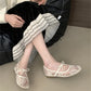 2025 Spring Lace Women Mary Jane Shoes Fashion Slip On Comfort Street Style Soft Sole Female Dress Flats Shoes