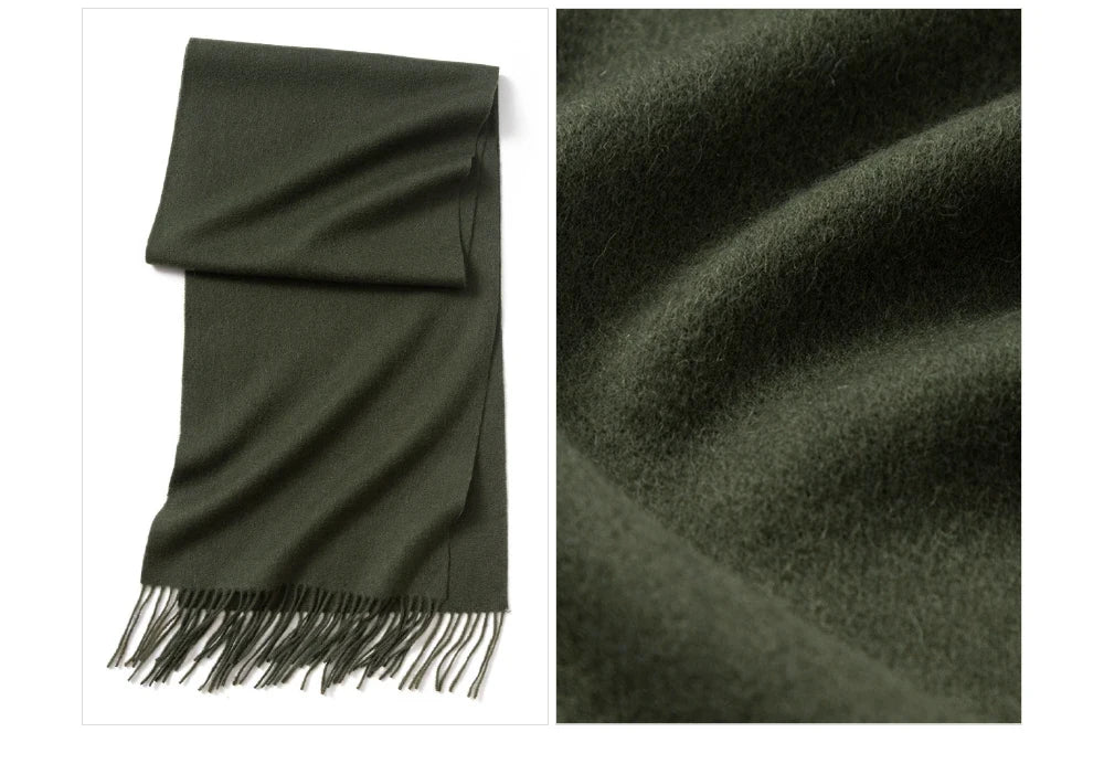 Solidlove 100% Wool Winter Scarf | Women's Fashion Cashmere Poncho Wrap | Elegant Scarves for Ladies | EnigmaParis
