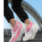 Men's Sports Shoes Cushioning Non-Slip Flat Wear Resistant Sneakers Mesh Breathable Platform Soft Running Shoes for Man